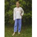 Dívčí pyžamo biobavlna s rybkou vel. 152 - doprodej